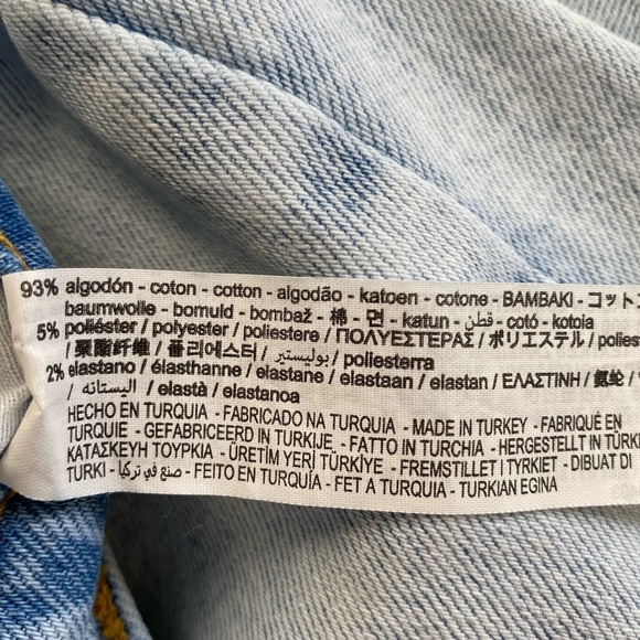 Zara Bleached Acid Wash Distressed Skinny SZ 8 - Picture 6 of 9